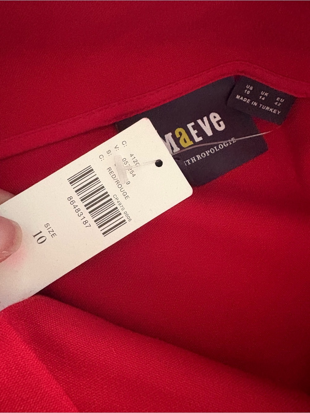 Maeve Red Knot-Front Mini Skirt - Picture 3 of 8
